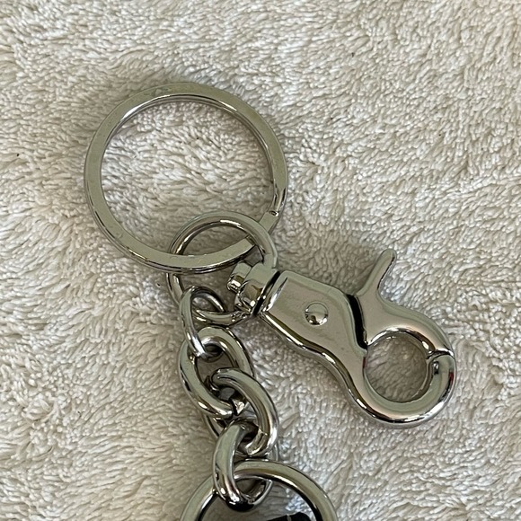 Sophia Caperelli Black Leather Belt Loop Purse Charm Clip Keychain - Picture 6 of 7